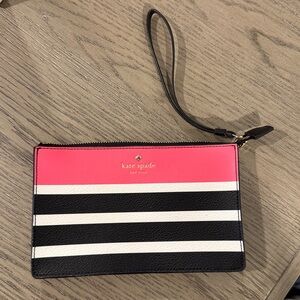 Kate Spade Vibrant Pink and Black Wristlet